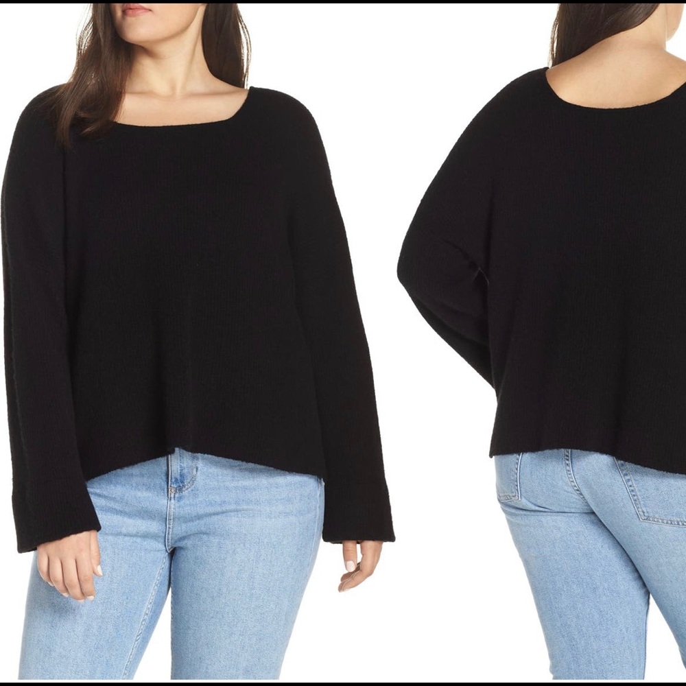 Madewell square neck pullover sweater